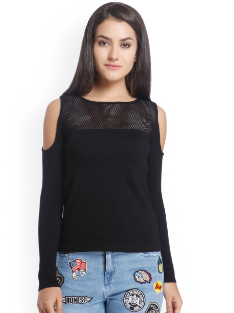 

ONLY Women Black Cold Shoulder Top