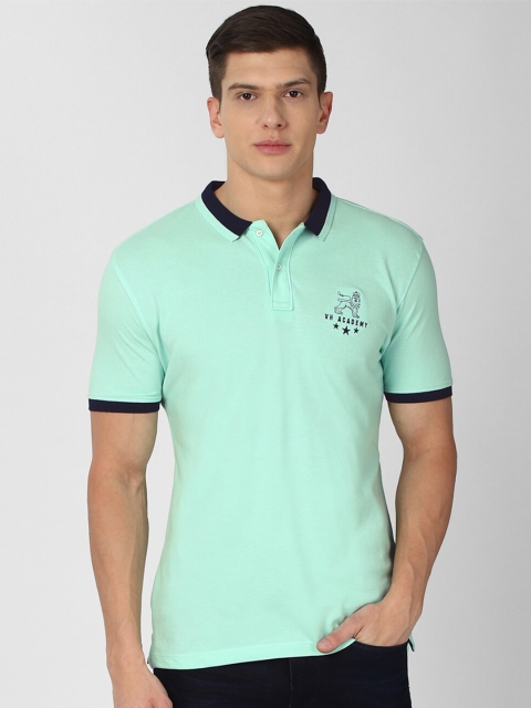 

Van Heusen ACADEMY Men Green Polo Collar T-shirt