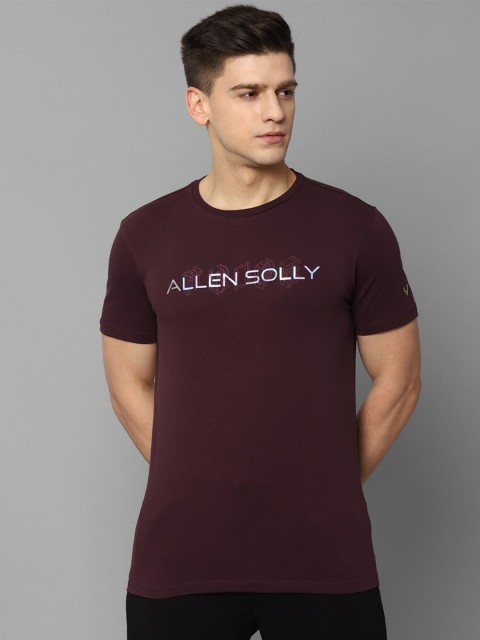 

Allen Solly Men Brown Typography T-shirt