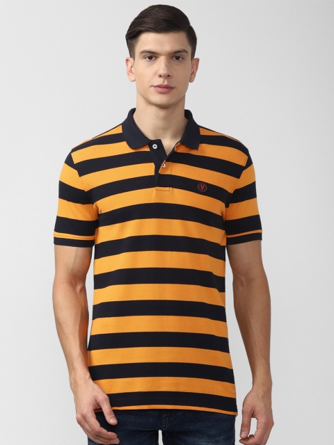 

Van Heusen Sport Men Yellow Striped Polo Collar T-shirt
