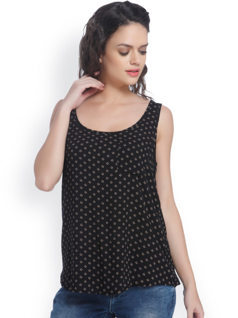 

ONLY Women Black Printed Top