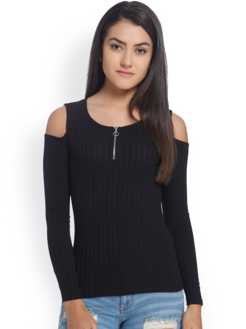 

ONLY Women Black Cold Shoulder Top