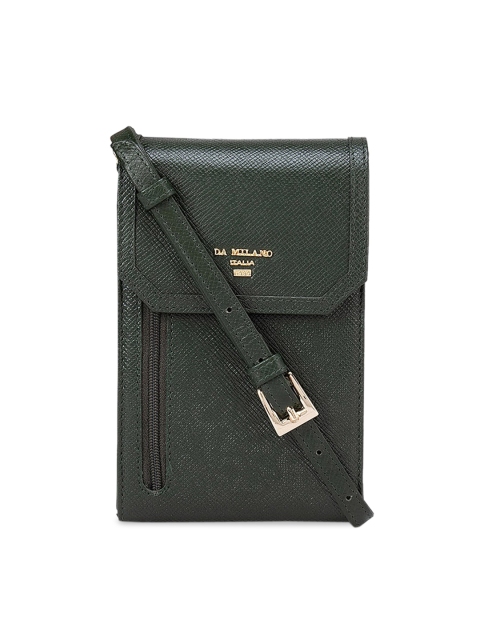

Da Milano Women Green Textured Leather Travel Pouch