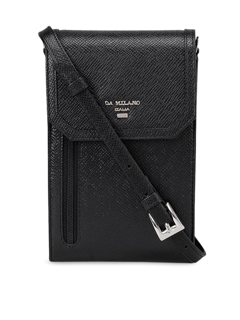 

Da Milano Black Textured Leather Travel Pouch