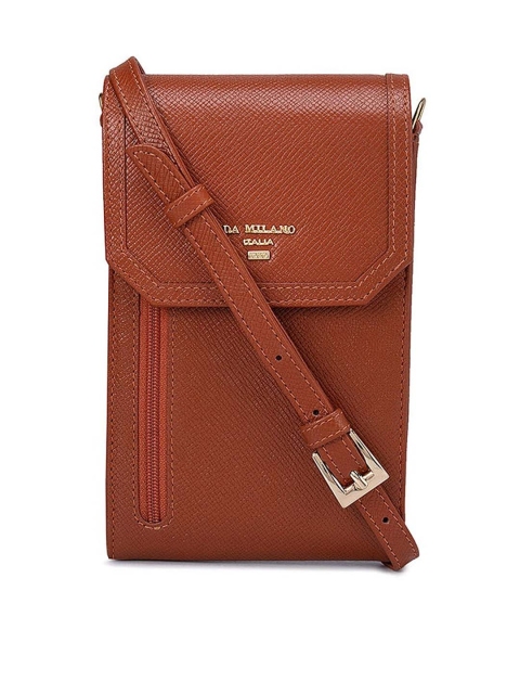 

Da Milano Women Rust Orange Textured Genuine Leather Pouch