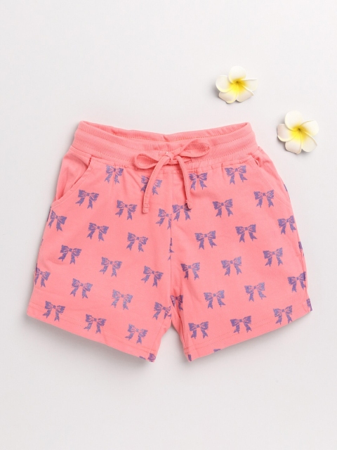 

Olio Kids Girls Pink Printed Shorts