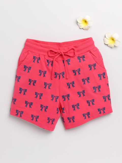 

Olio Kids Girls Pink Printed Shorts