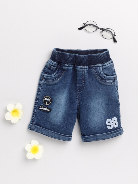 

Olio Kids Boys Blue Washed Denim Shorts