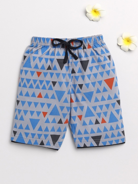 

Olio Kids Boys Blue Printed Shorts