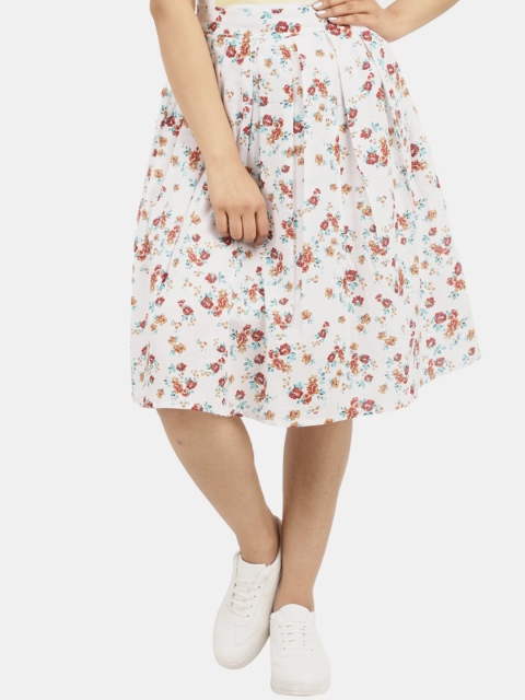 

V-Mart Women Maroon Floral Printed Flared Skirts