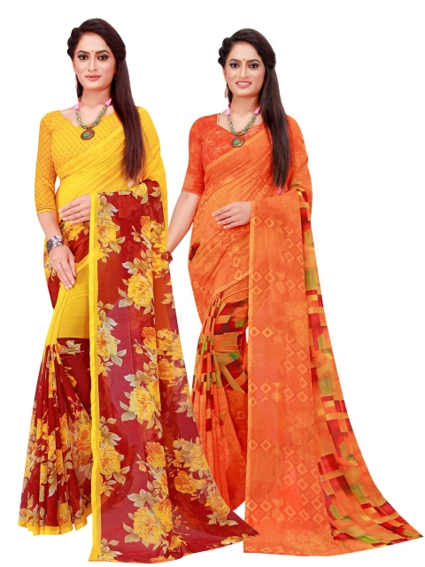 

Florence Women Orange Sarees