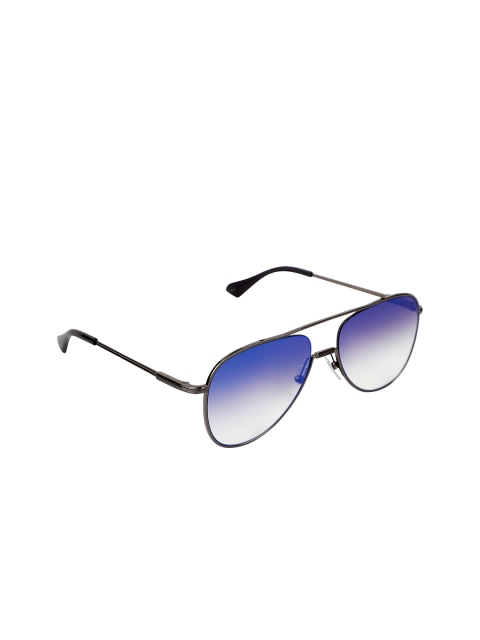 

davidjones Unisex Silver Sunglasses