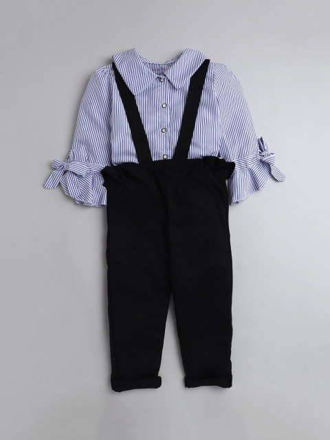 

Hopscotch Girls Blue Striped Clothing Set