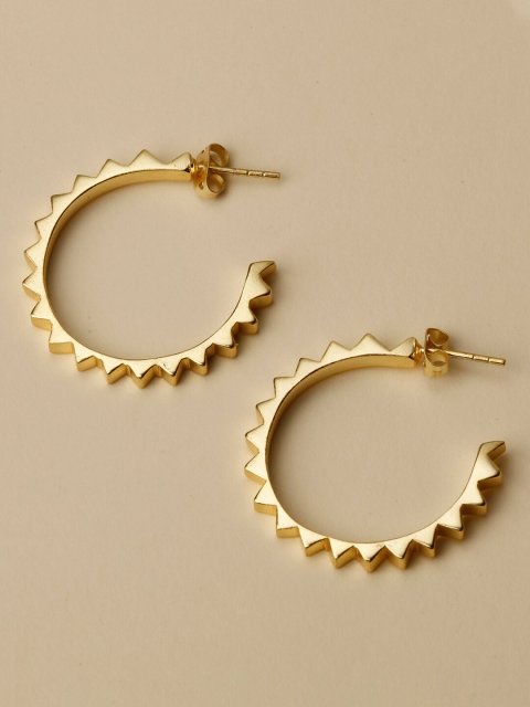 

STILSKII Gold-Plated Contemporary Half Hoop Earrings