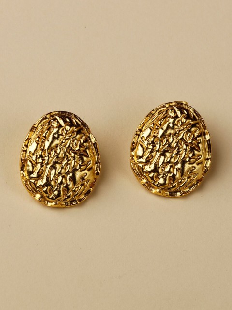 

STILSKII Gold-Toned Contemporary Studs Earrings