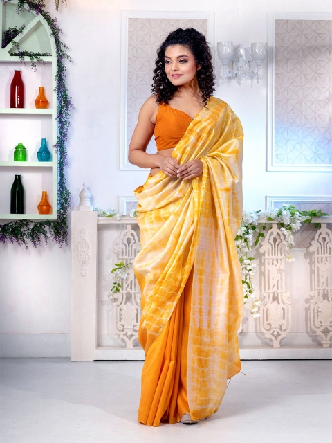 

Charukriti Women Yellow Sarees