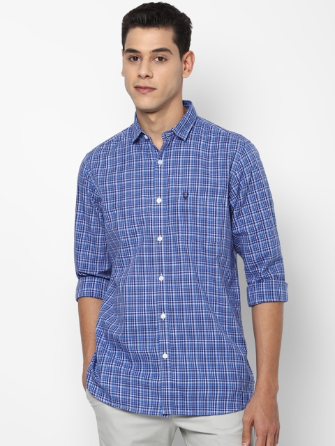 

Allen Solly Men Blue Slim Fit Checked Casual Shirt