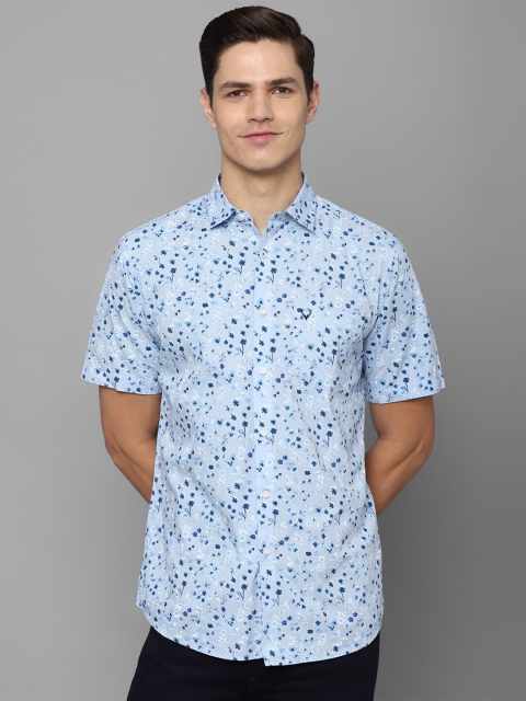 

Allen Solly Men Blue Slim Fit Floral Printed Pure Cotton Casual Shirt