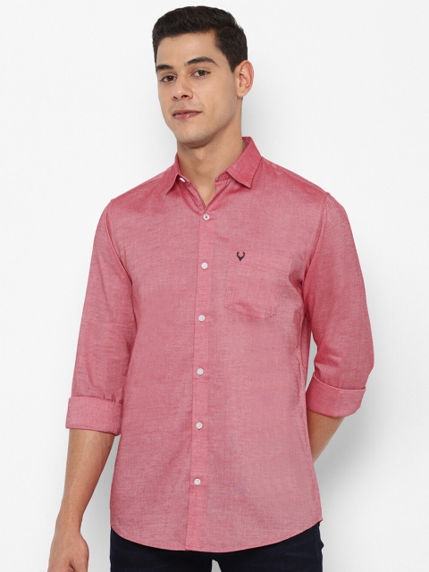 

Allen Solly Men Pink Slim Fit 100% Cotton Casual Shirt