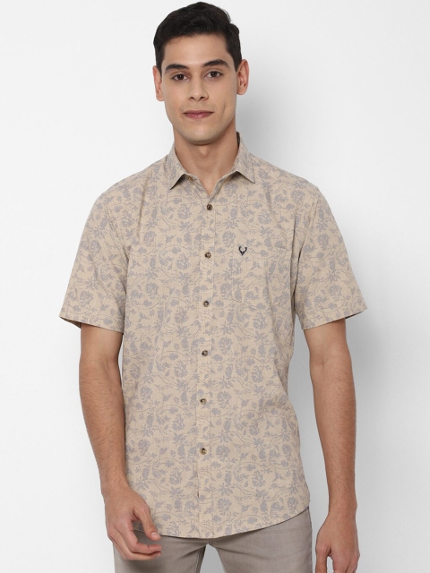 

Allen Solly Men Beige Slim Fit Printed Casual Shirt 100% Cotton