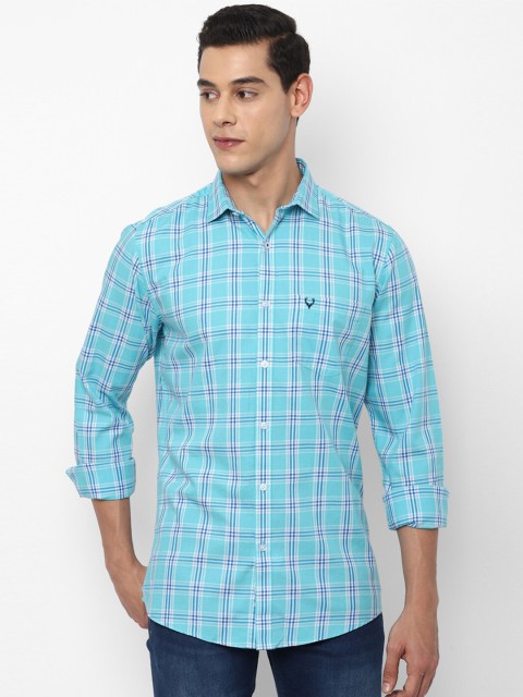 

Allen Solly Men Green Slim Fit Checked Casual Shirt