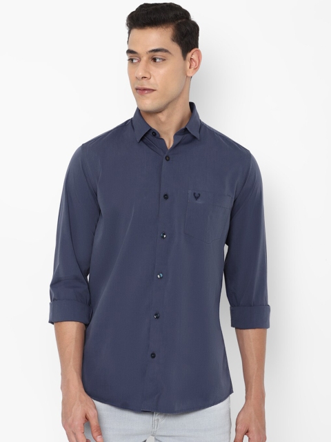 

Allen Solly Men Navy Blue Slim Fit Casual Shirt