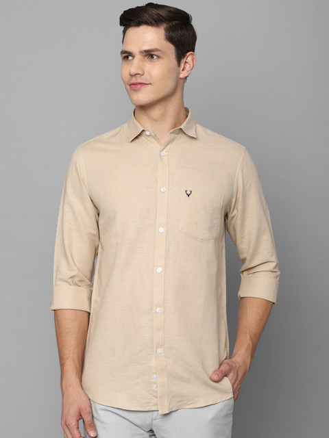 

Allen Solly Men Khaki Slim Fit Casual Shirt