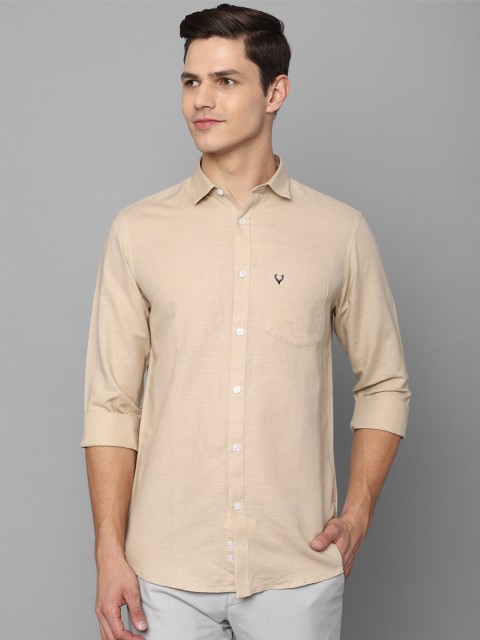 

Allen Solly Men Khaki Slim Fit Casual Shirt