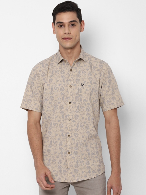 

Allen Solly Men Beige Slim Fit Printed Casual Shirt