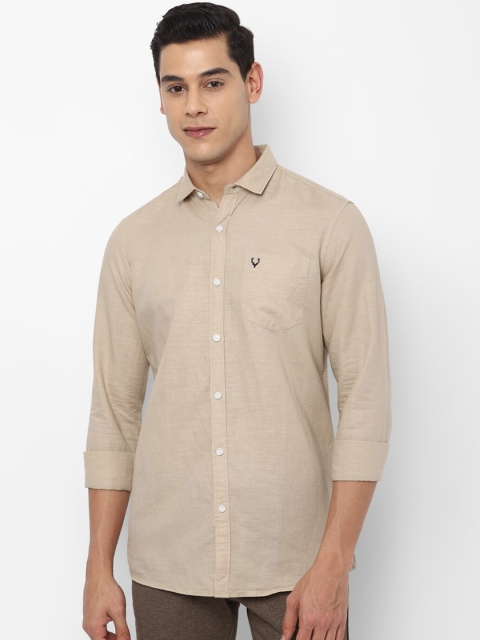 

Allen Solly Sport Men Beige Linen Cotton Casual Shirt
