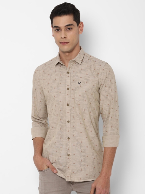 

Allen Solly Sport Men Khaki Printed Regular Fit Opaque Casual Shirt