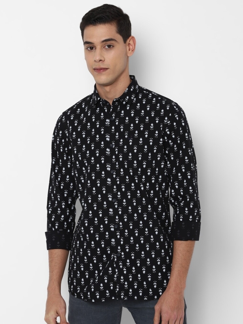 

Allen Solly Sport Men Black Floral Printed Casual Shirt 100% Cotton