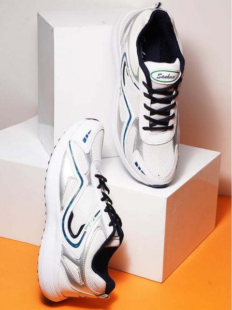 

Sanhose Men White Colourblocked Sneakers