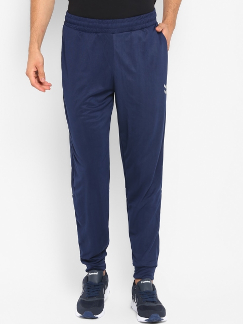 

hummel Men Navy Blue Solid Track Pants