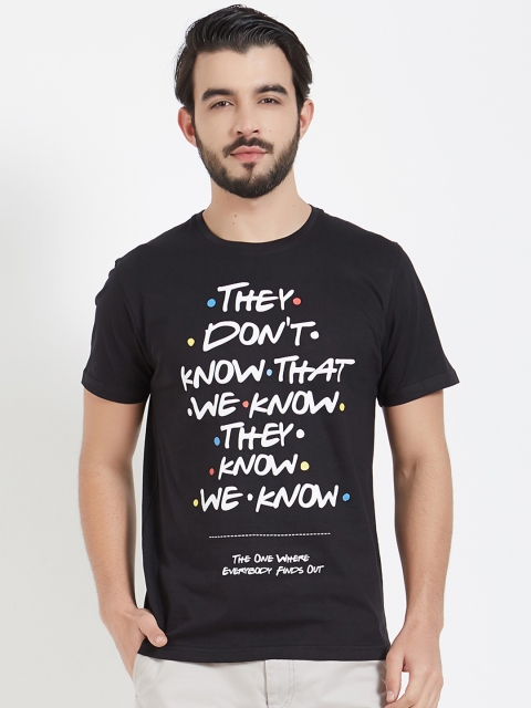 

The Souled Store Unisex Black FRIENDS: They Don't Know Printed Round Neck T-shirt