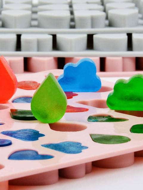 

JoyGlobal Pink Mini Heart Cloud & Waterdrop Mould