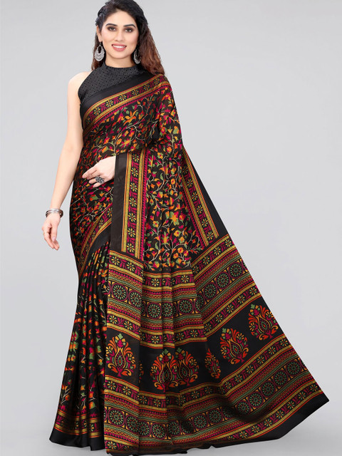 

MIRCHI FASHION Women Black Sarees