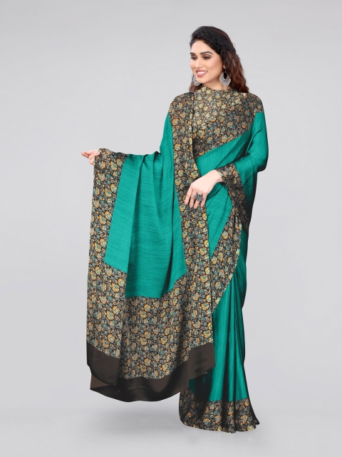 

MIRCHI FASHION Women Teal Sarees