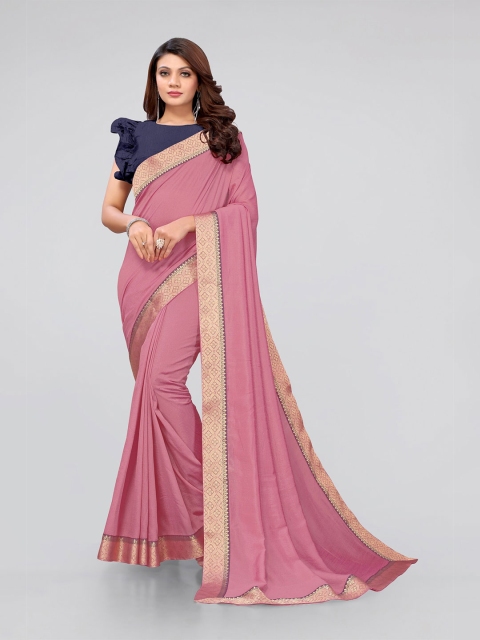 

MIRCHI FASHION Women Pink Sarees