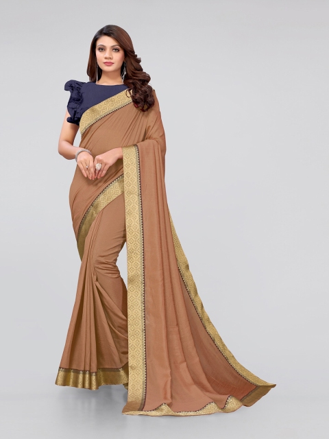 

MIRCHI FASHION Women Brown Sarees