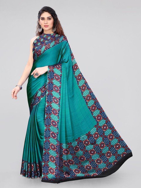 

MIRCHI FASHION Women Teal Sarees