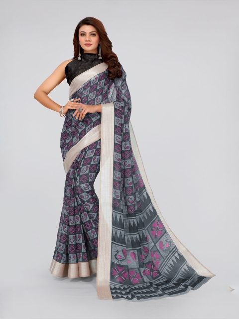 

MIRCHI FASHION Women Black Sarees