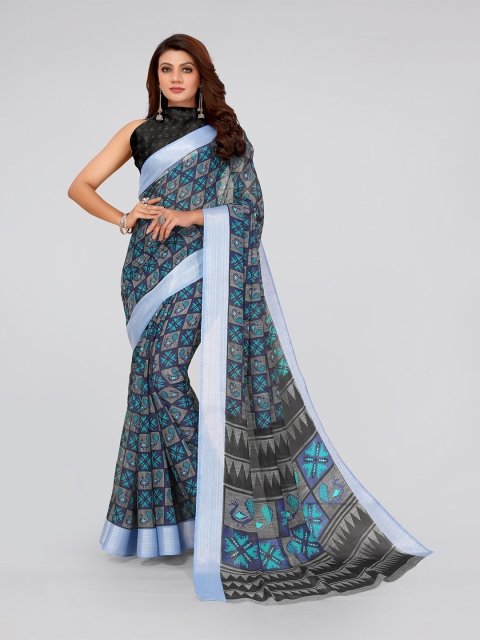 

MIRCHI FASHION Women Blue Sarees