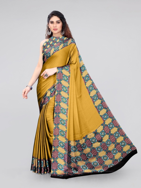 

MIRCHI FASHION Women Mustard Sarees