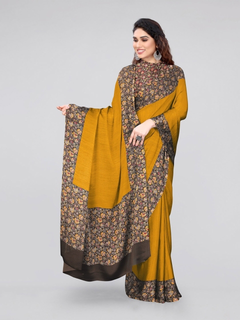 

MIRCHI FASHION Women Mustard Sarees