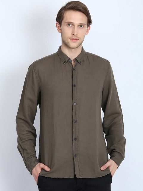 

Antony Morato Men Olive Green Slim Fit Casual Shirt