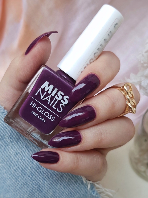 

MISS NAILS Women Purple Hi Gloss Long Lasting Nail Polish 10 ml