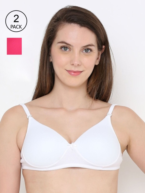 

Berrys Intimatess White & Pink Pack Of 2 Lightly Padded Bra