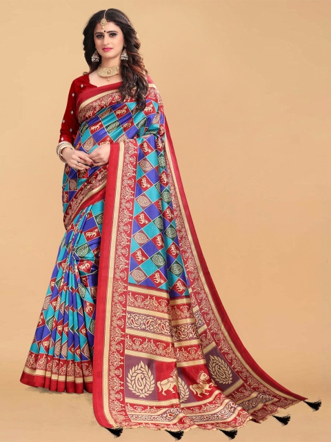 

DIVASTRI Women Red Sarees