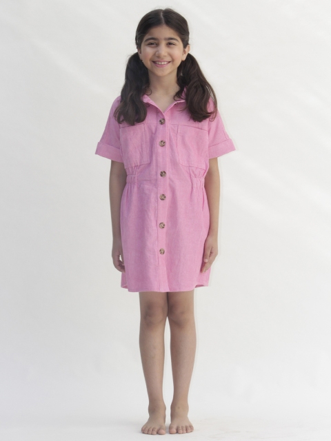 

Jungleebilli Pink Shirt Dress